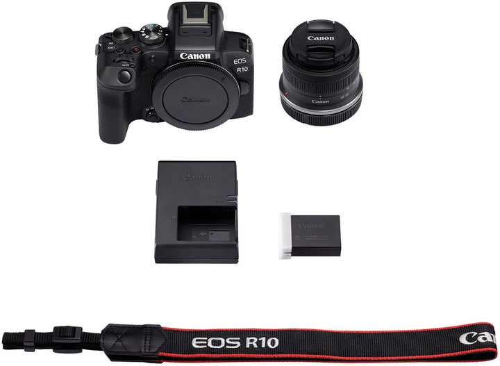 Canon - EOS R10 Mirrorless Camera with RF-S 18-45 f/4.5-6.3 IS STM Lens - Black_3