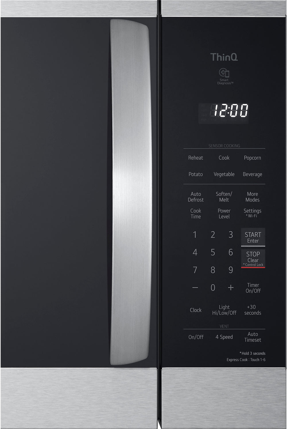 LG - 2.1 Cu. Ft. Over-the-Range Microwave with Sensor Cooking and EasyClean - Stainless steel_1