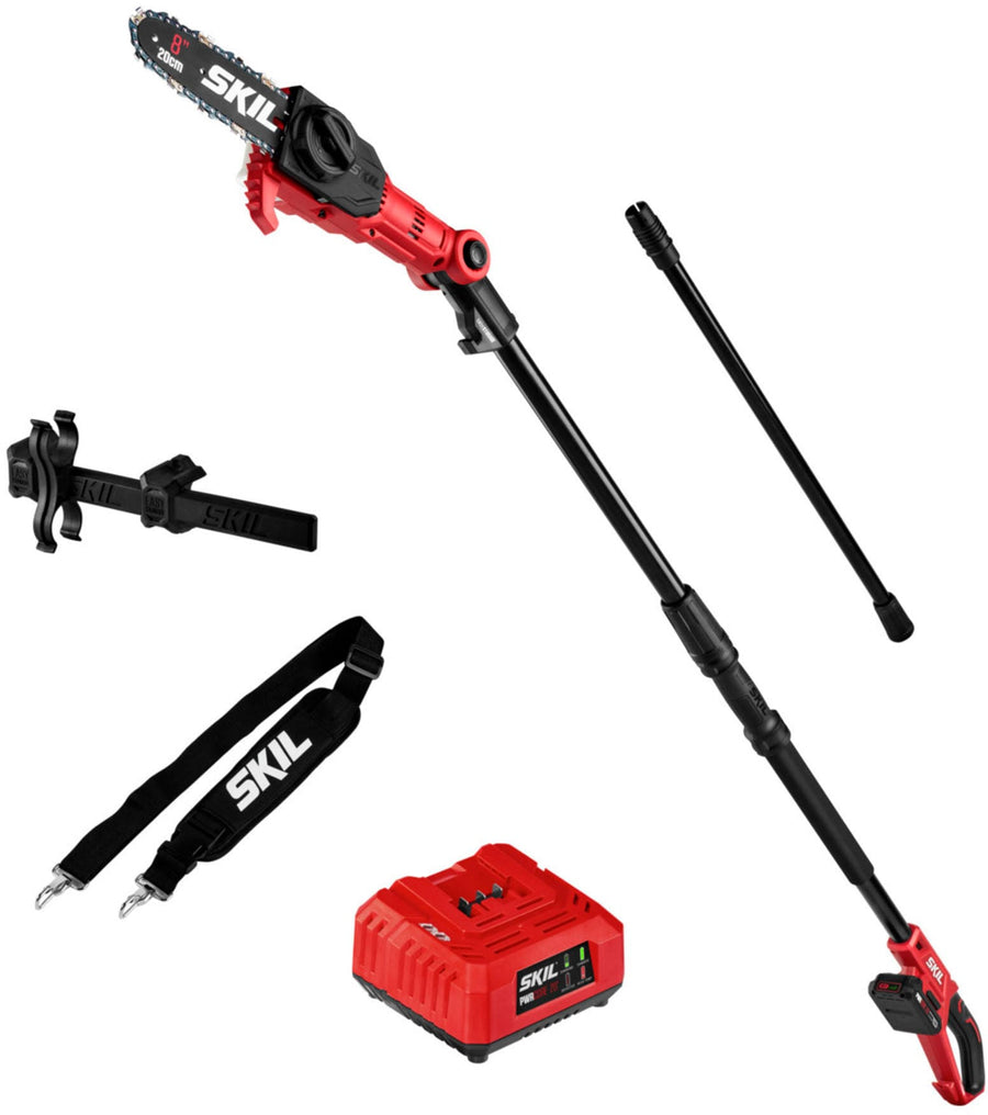 Skil - PWR CORE 20 8-In Pole Saw with Battery and Charger - Red/black_0