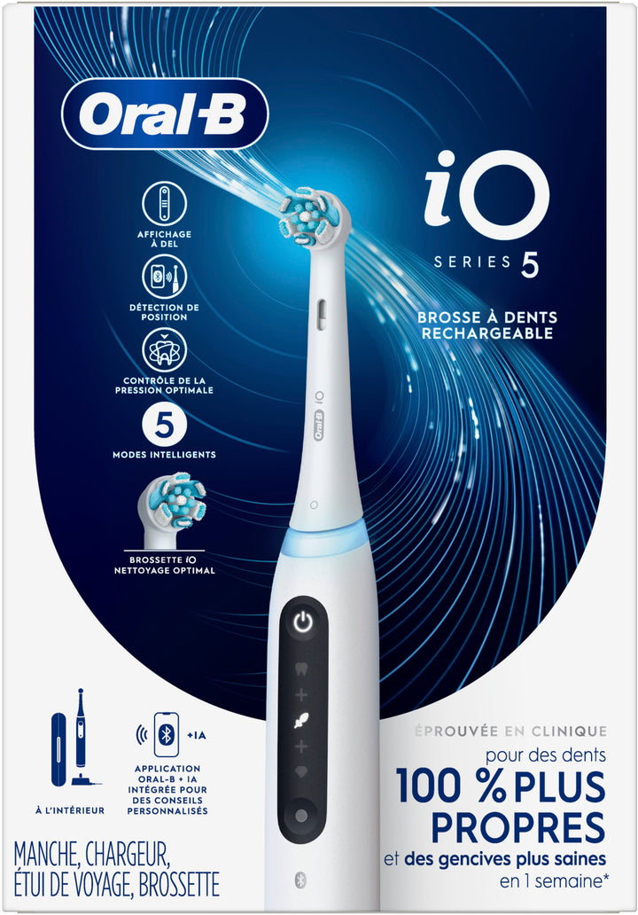 Oral-B - iO Series 5 Rechargeable Electric Toothbrush w/Brush Head - White_2