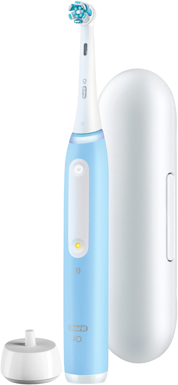 Oral-B - iO Series 4 Rechargeable Electric Toothbrush w/Brush Head - Icy Blue_0