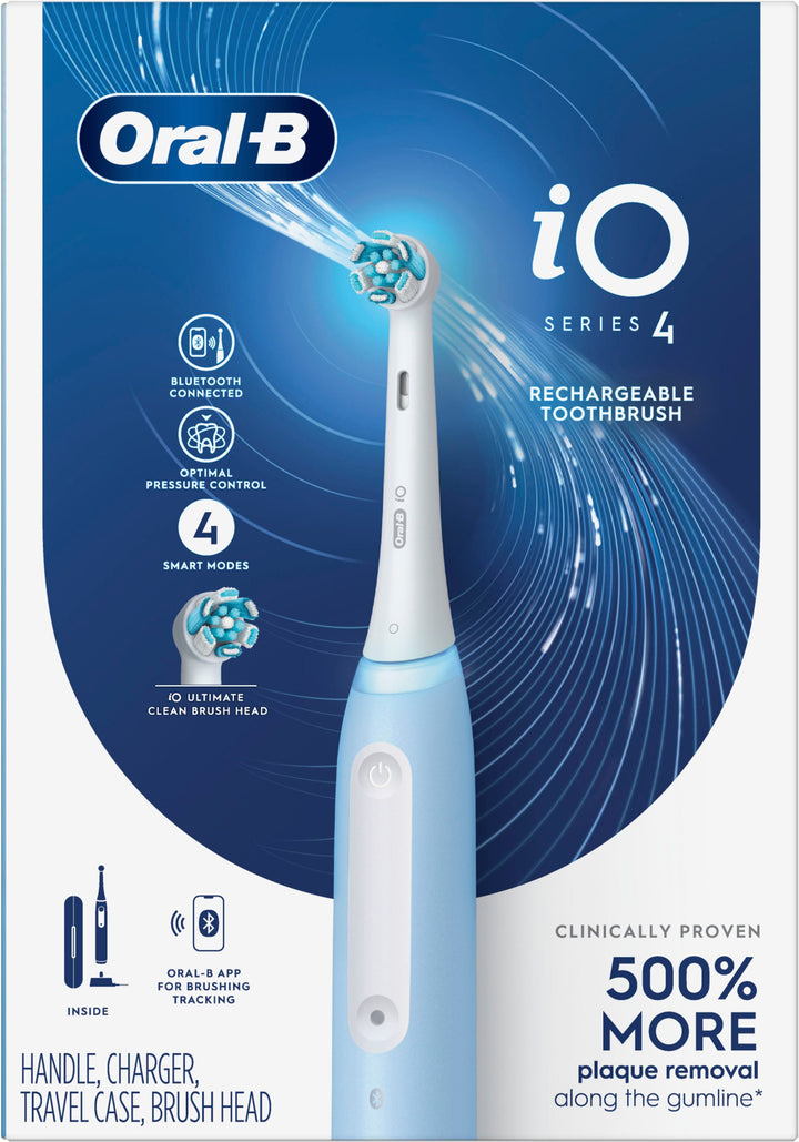 Oral-B - iO Series 4 Rechargeable Electric Toothbrush w/Brush Head - Icy Blue_2