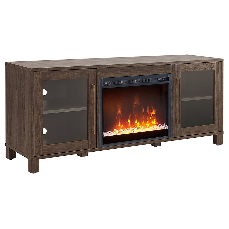 Camden&Wells - Quincy Crystal Fireplace TV Stand for Most TVs up to 65" - Alder Brown_0