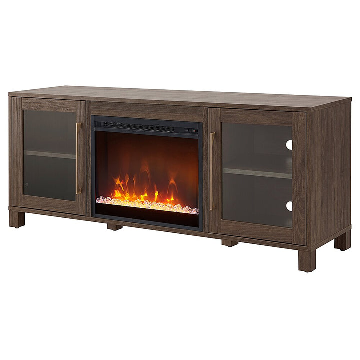 Camden&Wells - Quincy Crystal Fireplace TV Stand for Most TVs up to 65" - Alder Brown_8