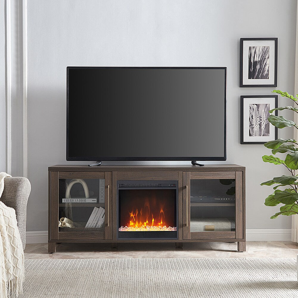 Camden&Wells - Quincy Crystal Fireplace TV Stand for Most TVs up to 65" - Alder Brown_2