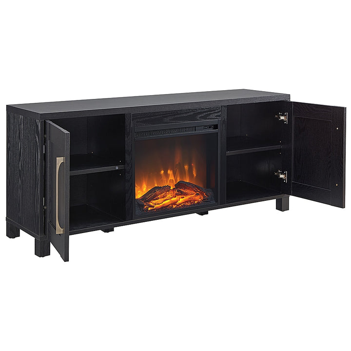 Camden&Wells - Chabot Log Fireplace TV Stand for Most TVs up to 65" - Black Grain_7