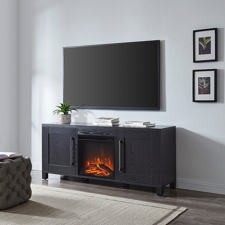 Camden&Wells - Chabot Log Fireplace TV Stand for Most TVs up to 65" - Black Grain_3