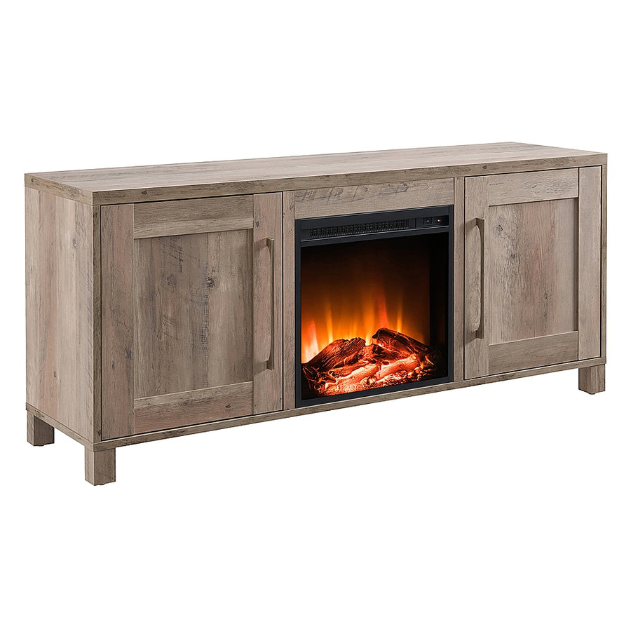 Camden&Wells - Chabot Log Fireplace TV Stand for Most TVs up to 65" - Gray Oak_0
