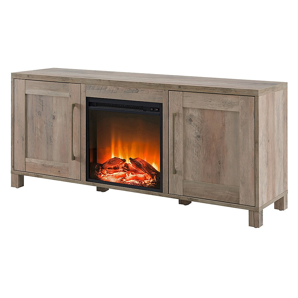 Camden&Wells - Chabot Log Fireplace TV Stand for Most TVs up to 65" - Gray Oak_8