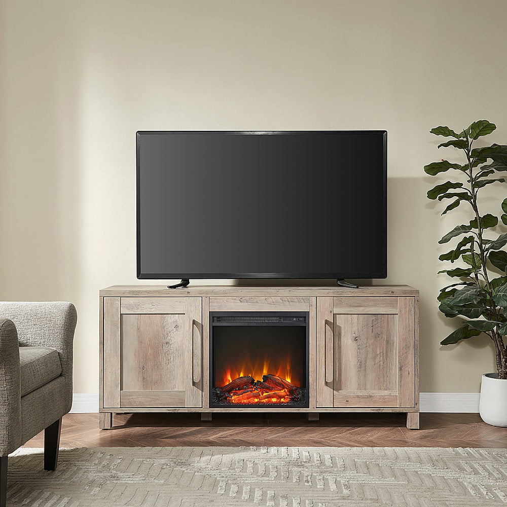 Camden&Wells - Chabot Log Fireplace TV Stand for Most TVs up to 65" - Gray Oak_1