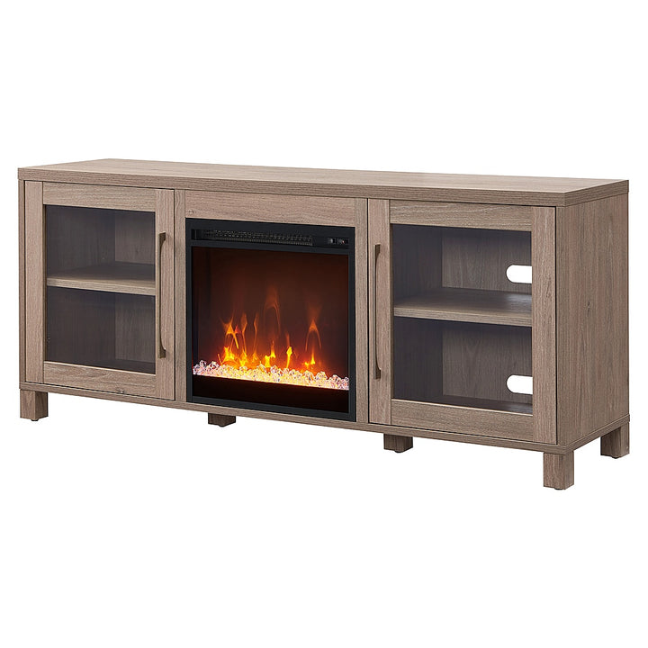 Camden&Wells - Quincy Crystal Fireplace TV Stand for Most TVs up to 65" - Antiqued Gray Oak_7