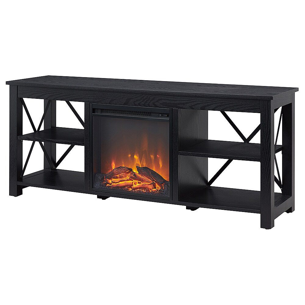 Camden&Wells - Sawyer Log Fireplace TV Stand for Most TVs up to 65" - Black_4