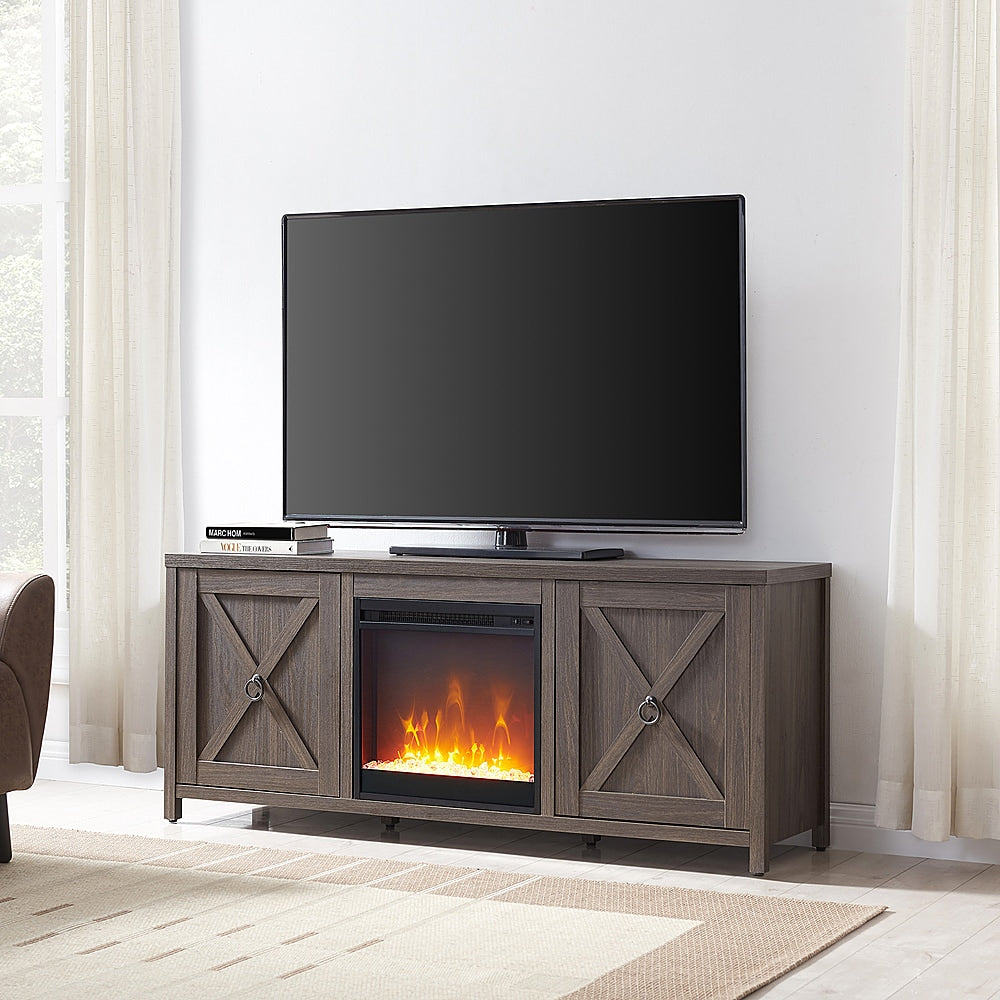 Camden&Wells - Granger Crystal Fireplace TV Stand for Most TVs up to 65" - Alder Brown_1