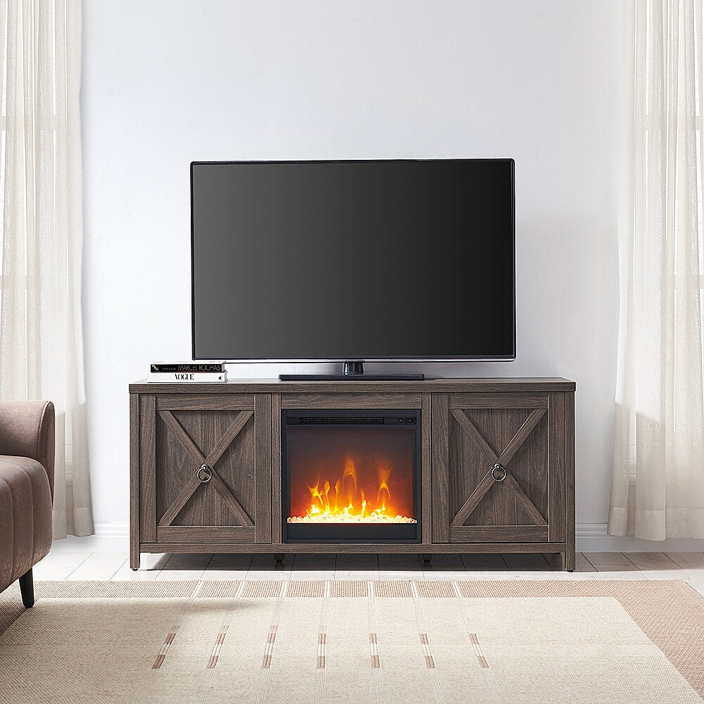 Camden&Wells - Granger Crystal Fireplace TV Stand for Most TVs up to 65" - Alder Brown_2