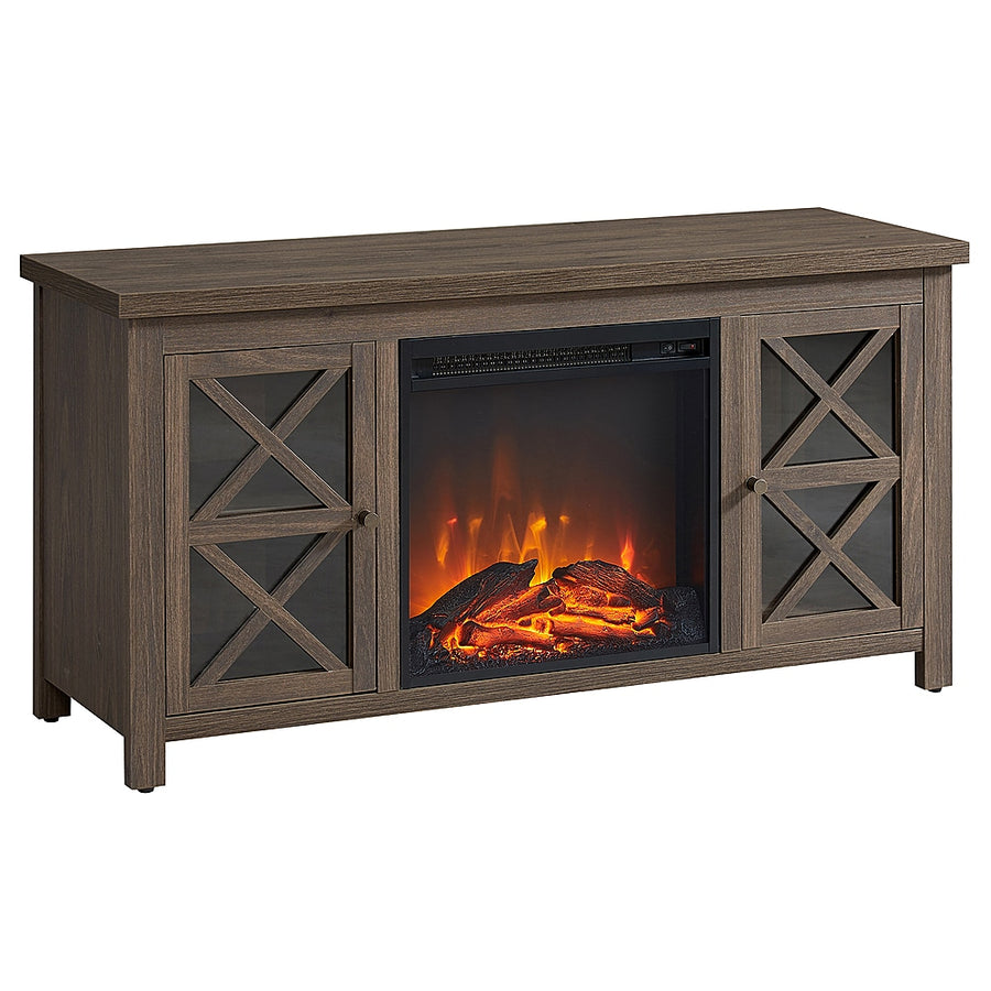 Camden&Wells - Colton Log Fireplace TV Stand for Most TVs up to 55" - Alder Brown_0