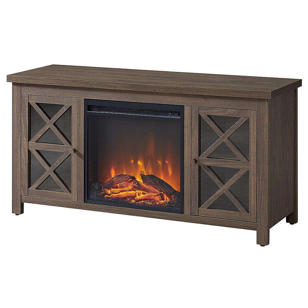 Camden&Wells - Colton Log Fireplace TV Stand for Most TVs up to 55" - Alder Brown_5