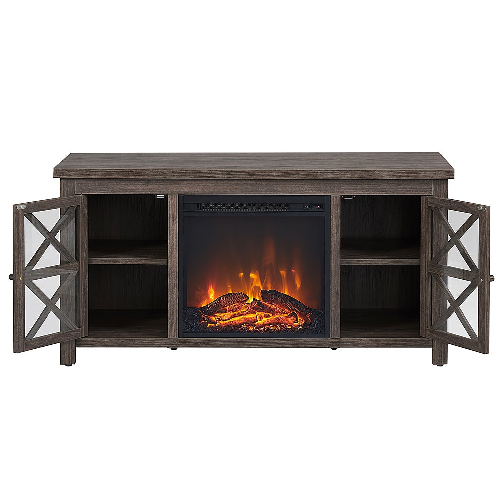 Camden&Wells - Colton Log Fireplace TV Stand for Most TVs up to 55" - Alder Brown_4