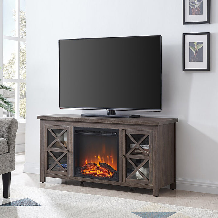 Camden&Wells - Colton Log Fireplace TV Stand for Most TVs up to 55" - Alder Brown_2