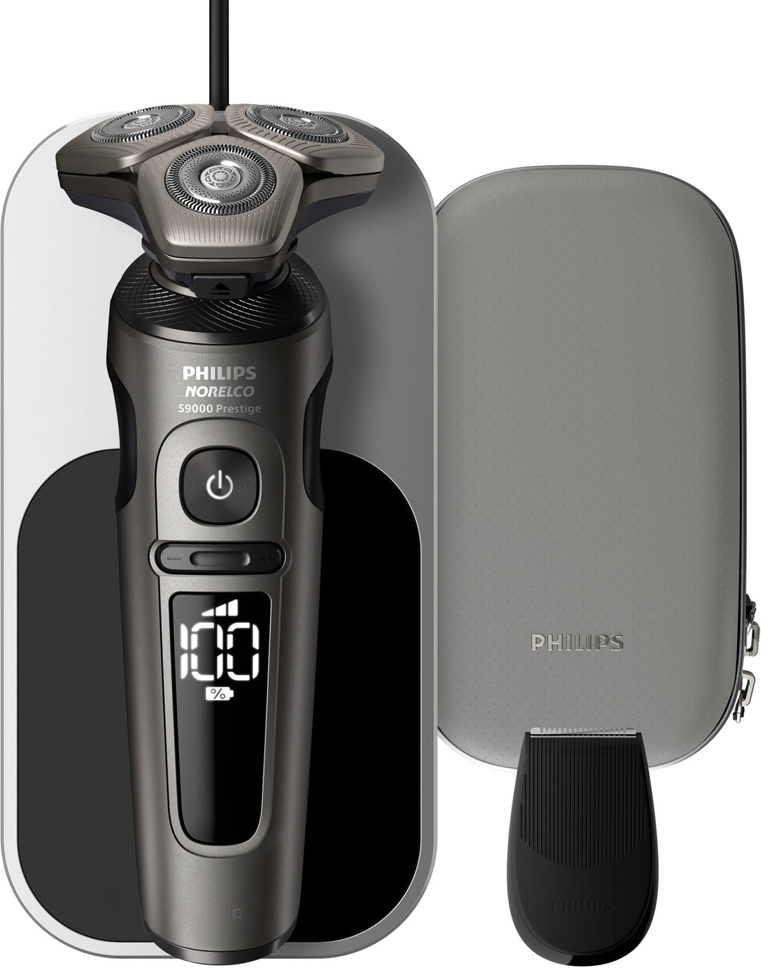Philips Norelco - 9000 Prestige Shaver with Qi Charging Pad SP9872/86 - Black_1