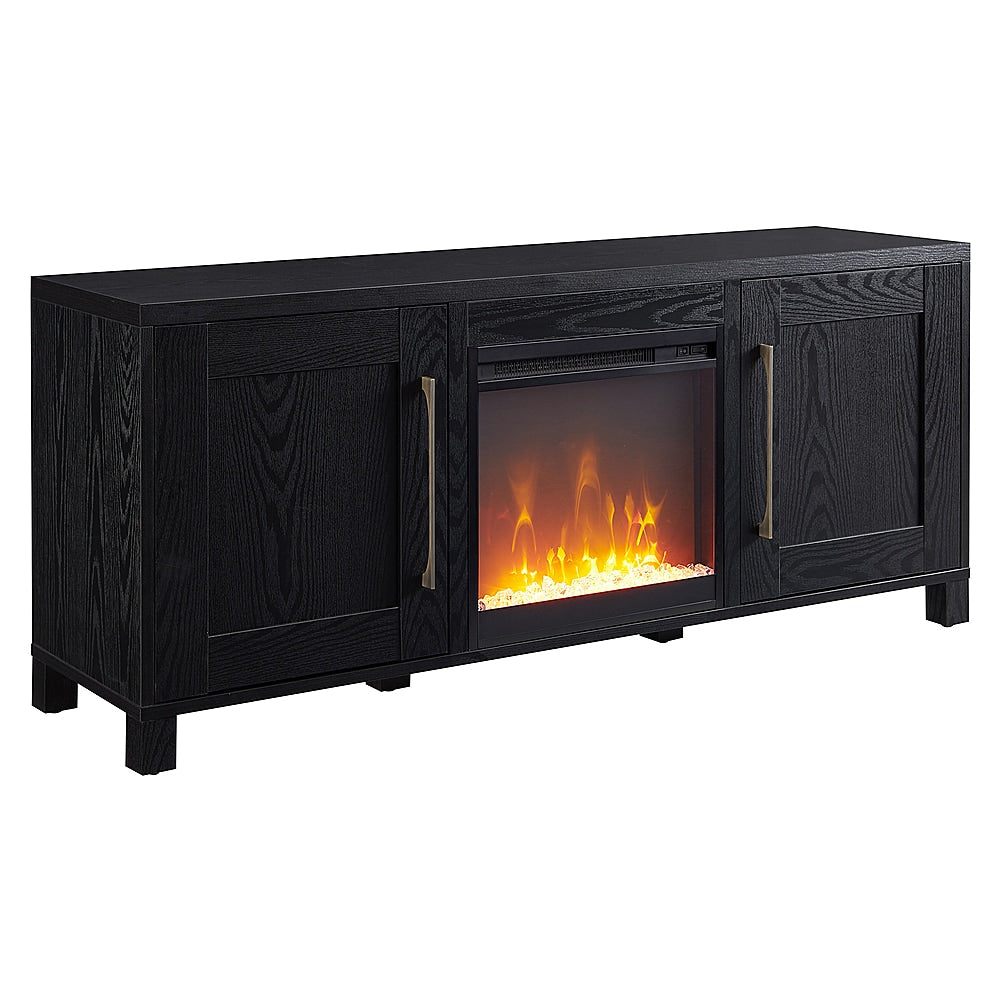 Camden&Wells - Chabot Crystal Fireplace TV Stand for TVs up to 65" - Black Grain_0