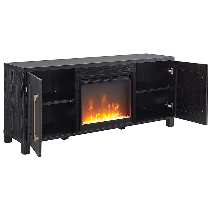 Camden&Wells - Chabot Crystal Fireplace TV Stand for TVs up to 65" - Black Grain_6