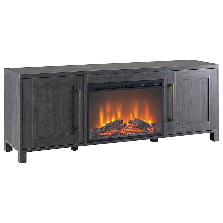 Camden&Wells - Chabot Log Fireplace TV Stand for Most TVs up to 80" - Charcoal Gray_0
