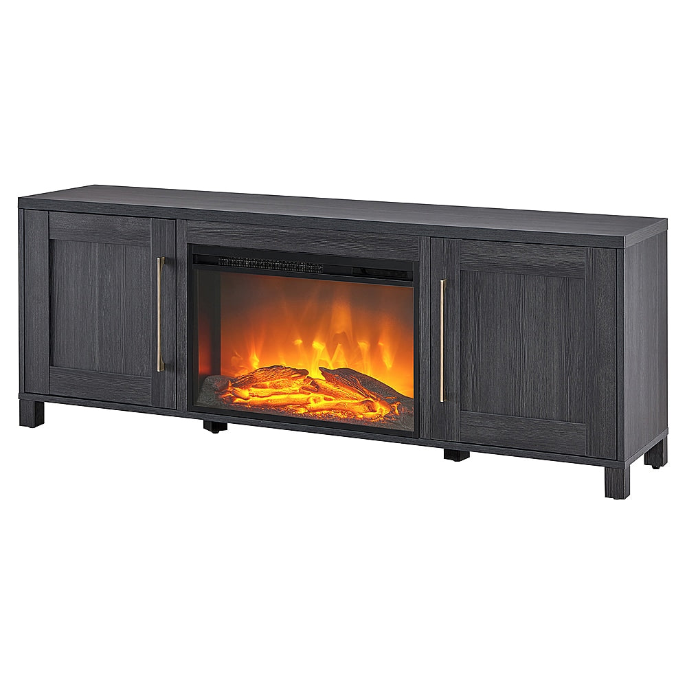 Camden&Wells - Chabot Log Fireplace TV Stand for Most TVs up to 80" - Charcoal Gray_8