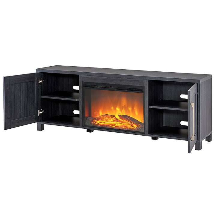 Camden&Wells - Chabot Log Fireplace TV Stand for Most TVs up to 80" - Charcoal Gray_7