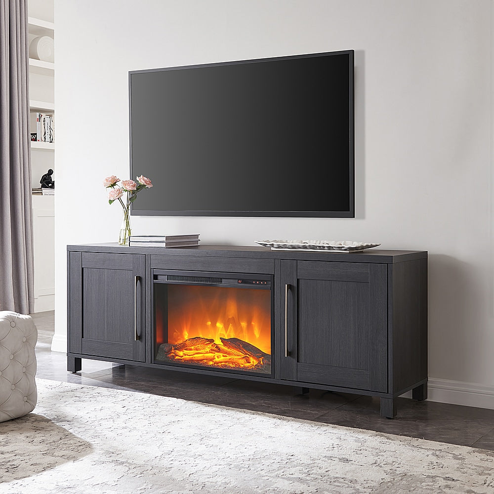 Camden&Wells - Chabot Log Fireplace TV Stand for Most TVs up to 80" - Charcoal Gray_3