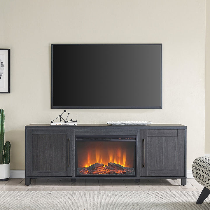 Camden&Wells - Chabot Log Fireplace TV Stand for Most TVs up to 80" - Charcoal Gray_2