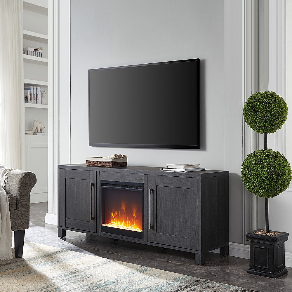 Camden&Wells - Chabot Crystal Fireplace TV Stand for TVs up to 65" - Charcoal Gray_2