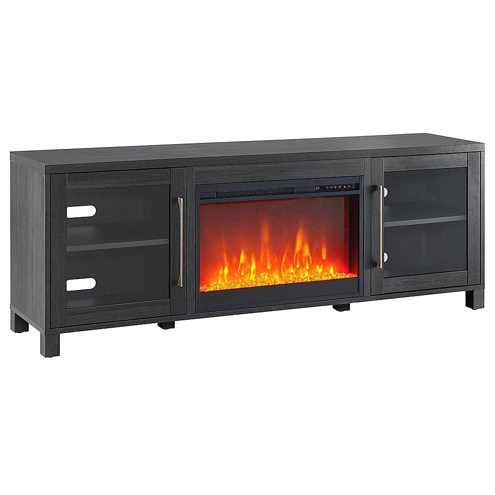Camden&Wells - Quincy Crystal Fireplace TV Stand for TVs up to 80" - Charcoal Gray_0