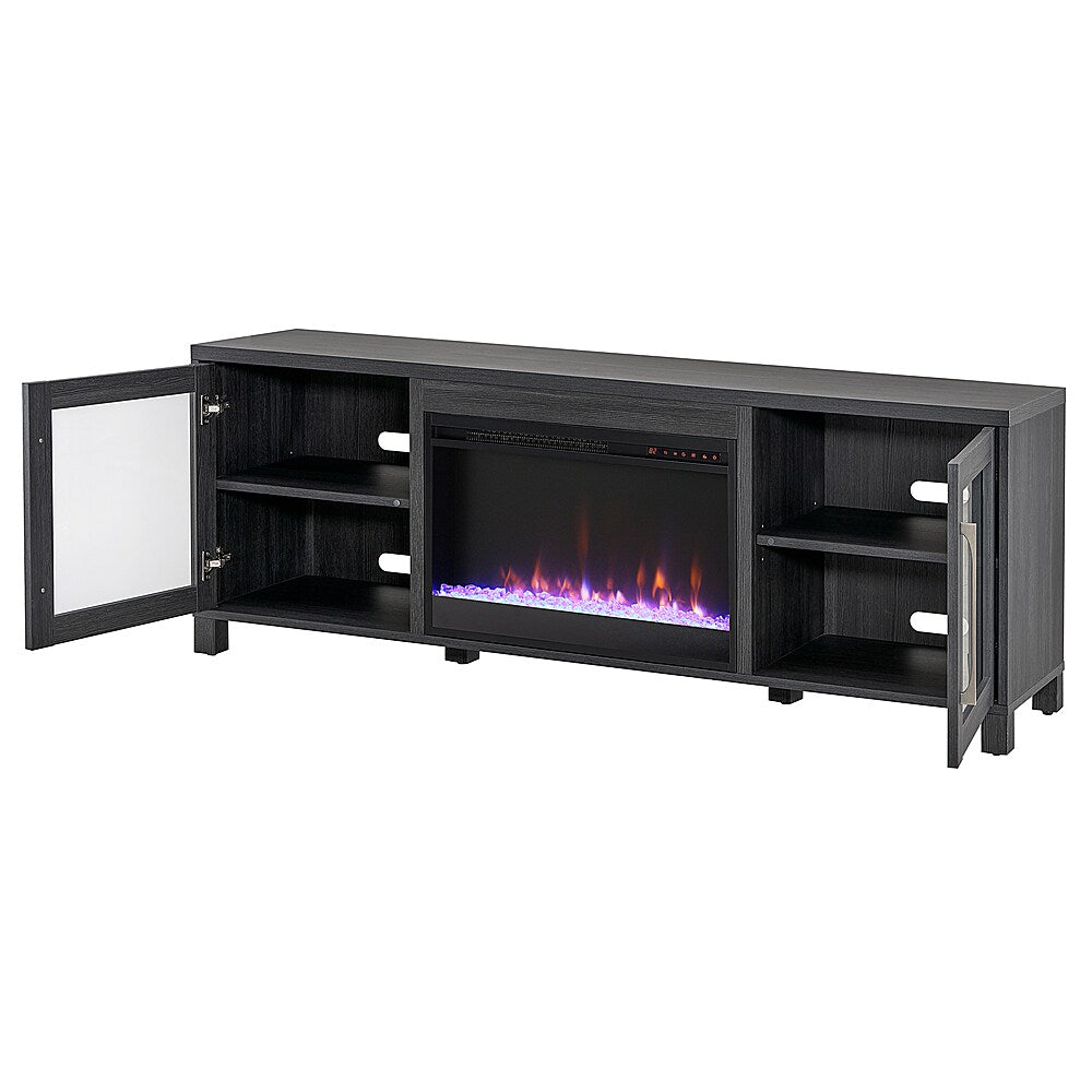 Camden&Wells - Quincy Crystal Fireplace TV Stand for TVs up to 80" - Charcoal Gray_7