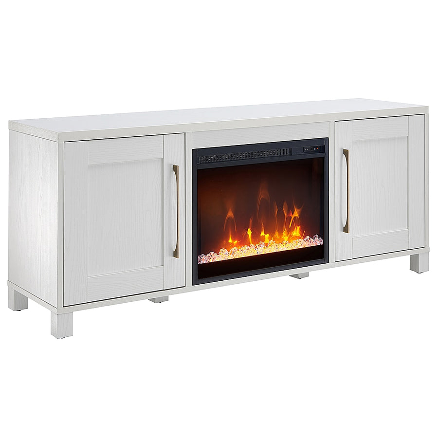 Camden&Wells - Chabot Crystal Fireplace TV Stand for TVs up to 65" - White_0