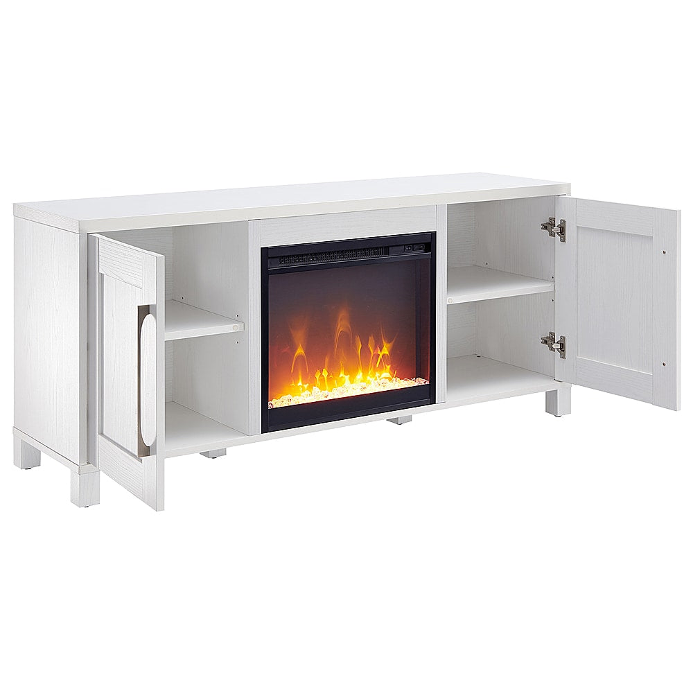 Camden&Wells - Chabot Crystal Fireplace TV Stand for TVs up to 65" - White_6