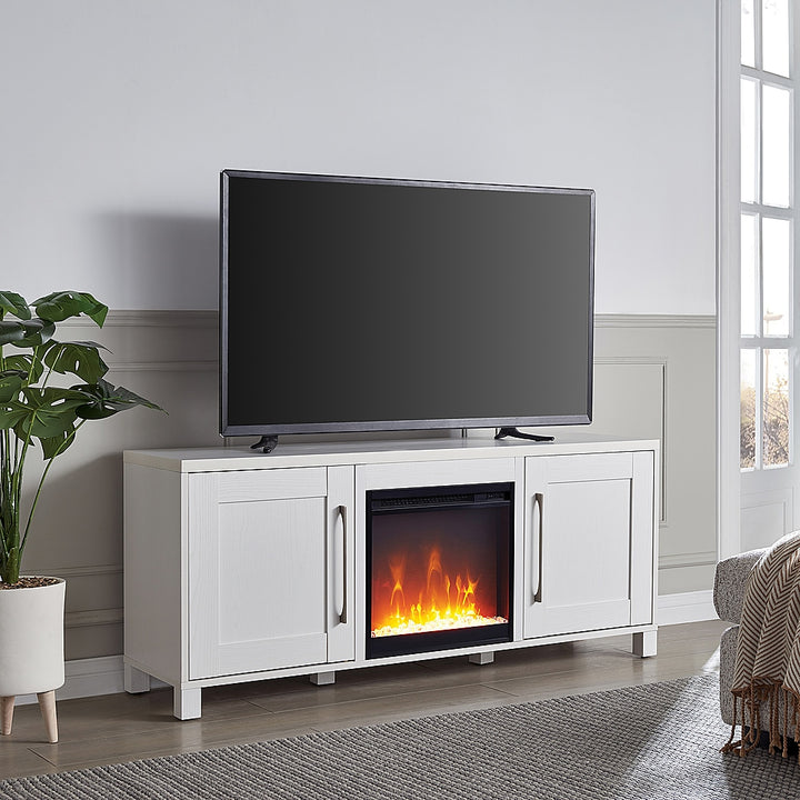 Camden&Wells - Chabot Crystal Fireplace TV Stand for TVs up to 65" - White_2