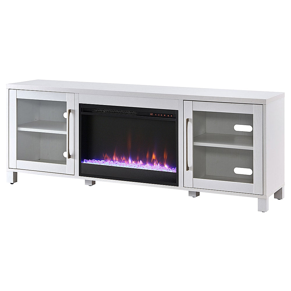 Camden&Wells - Quincy Crystal Fireplace TV Stand for TVs up to 80" - White_8