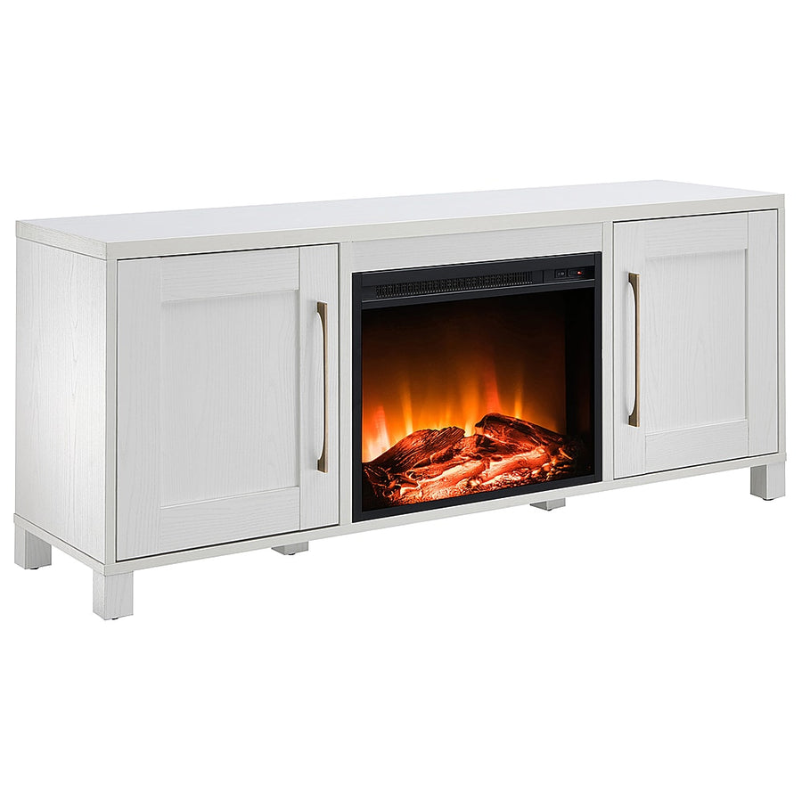 Camden&Wells - Chabot Log Fireplace TV Stand for TVs up to 65" - White_0