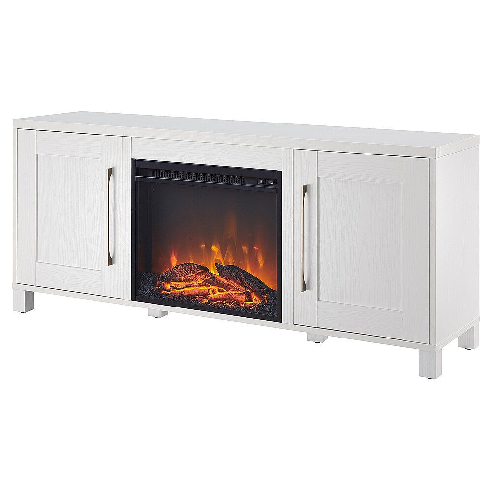 Camden&Wells - Chabot Log Fireplace TV Stand for TVs up to 65" - White_8