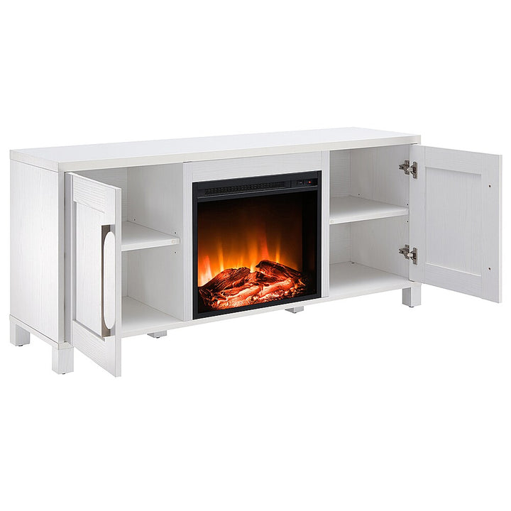 Camden&Wells - Chabot Log Fireplace TV Stand for TVs up to 65" - White_7