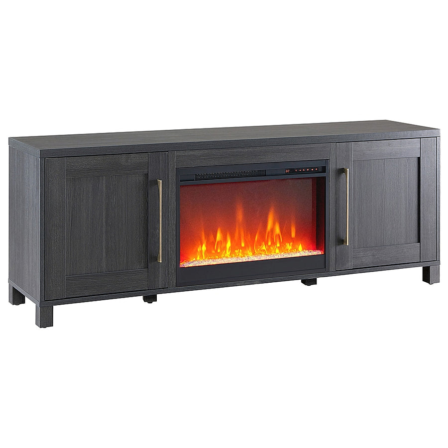 Camden&Wells - Chabot Crystal Fireplace TV Stand for TVs up to 80" - Charcoal Gray_0