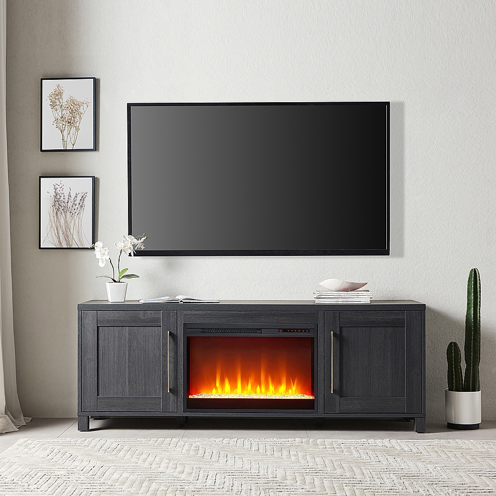Camden&Wells - Chabot Crystal Fireplace TV Stand for TVs up to 80" - Charcoal Gray_1