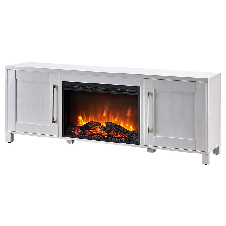 Camden&Wells - Chabot Log Fireplace TV Stand for TVs up to 80" - White_8