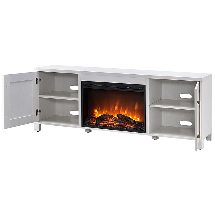 Camden&Wells - Chabot Log Fireplace TV Stand for TVs up to 80" - White_7