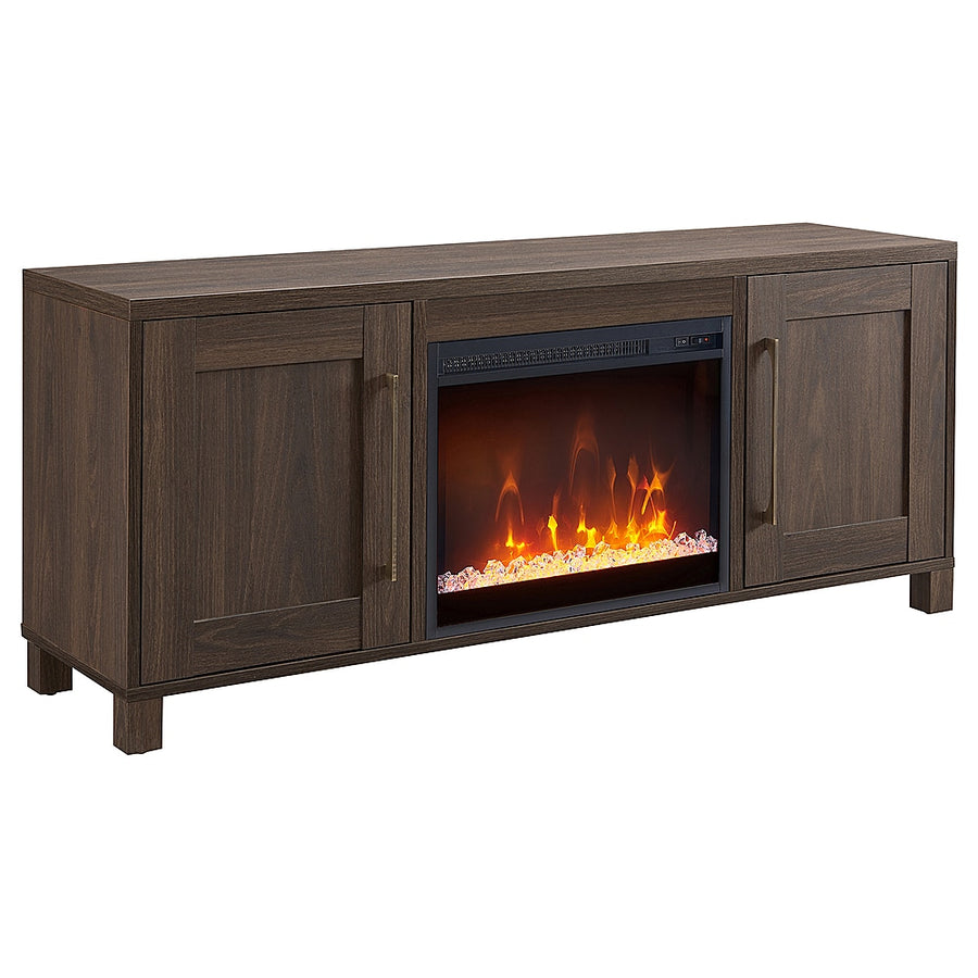 Camden&Wells - Chabot Crystal Fireplace TV Stand for TVs up to 65" - Alder Brown_0