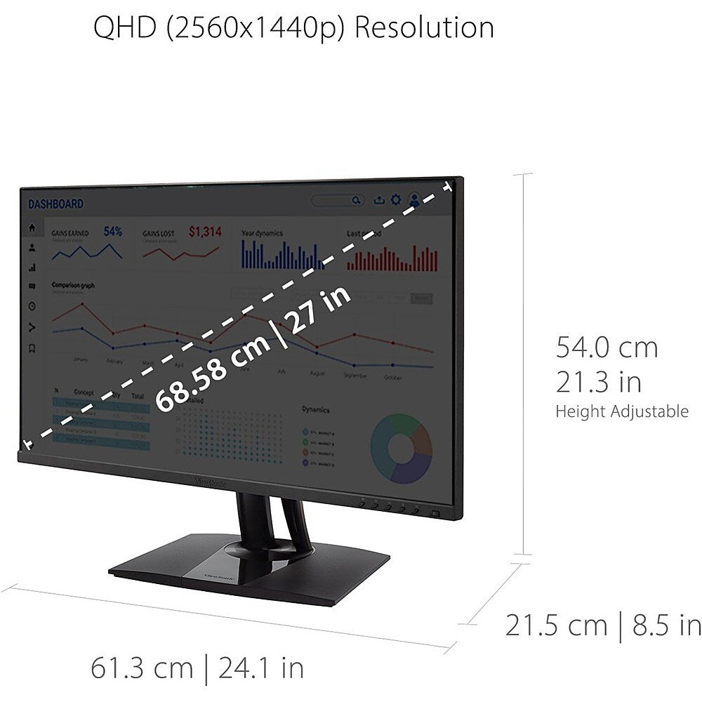 ViewSonic - 27 LCD Monitor (DisplayPort USB, HDMI) - Black_3