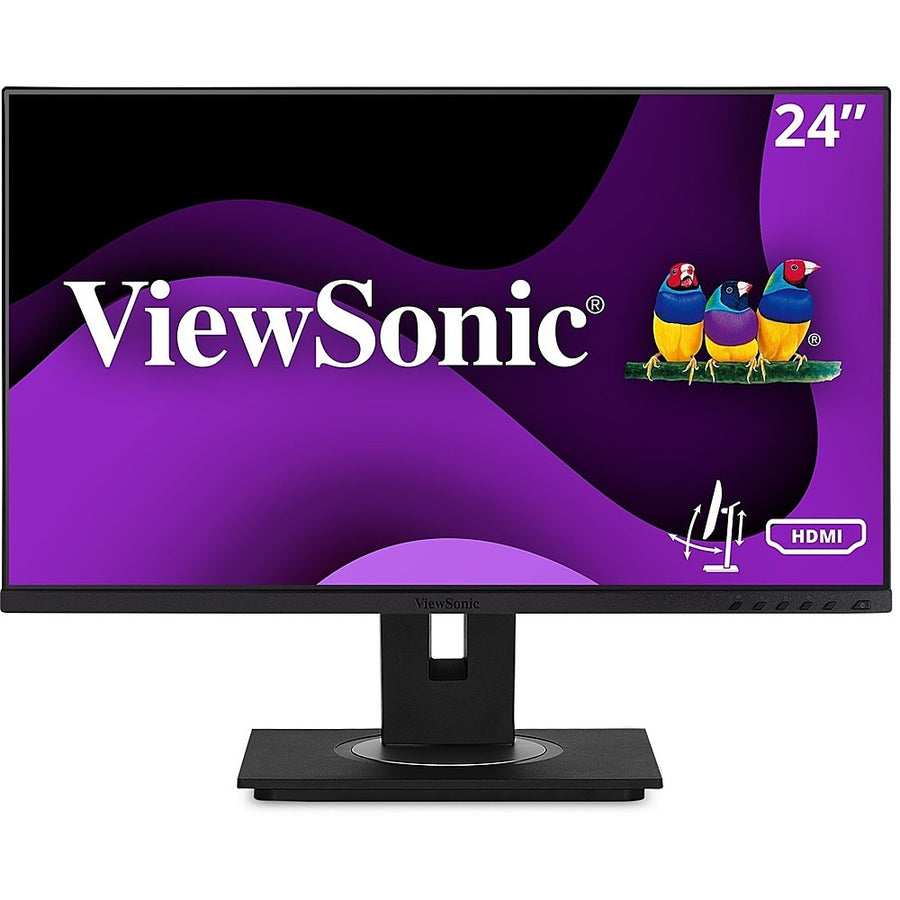 ViewSonic - 23.8 LCD FHD Monitor (DisplayPort VGA, USB, HDMI) - Black_0
