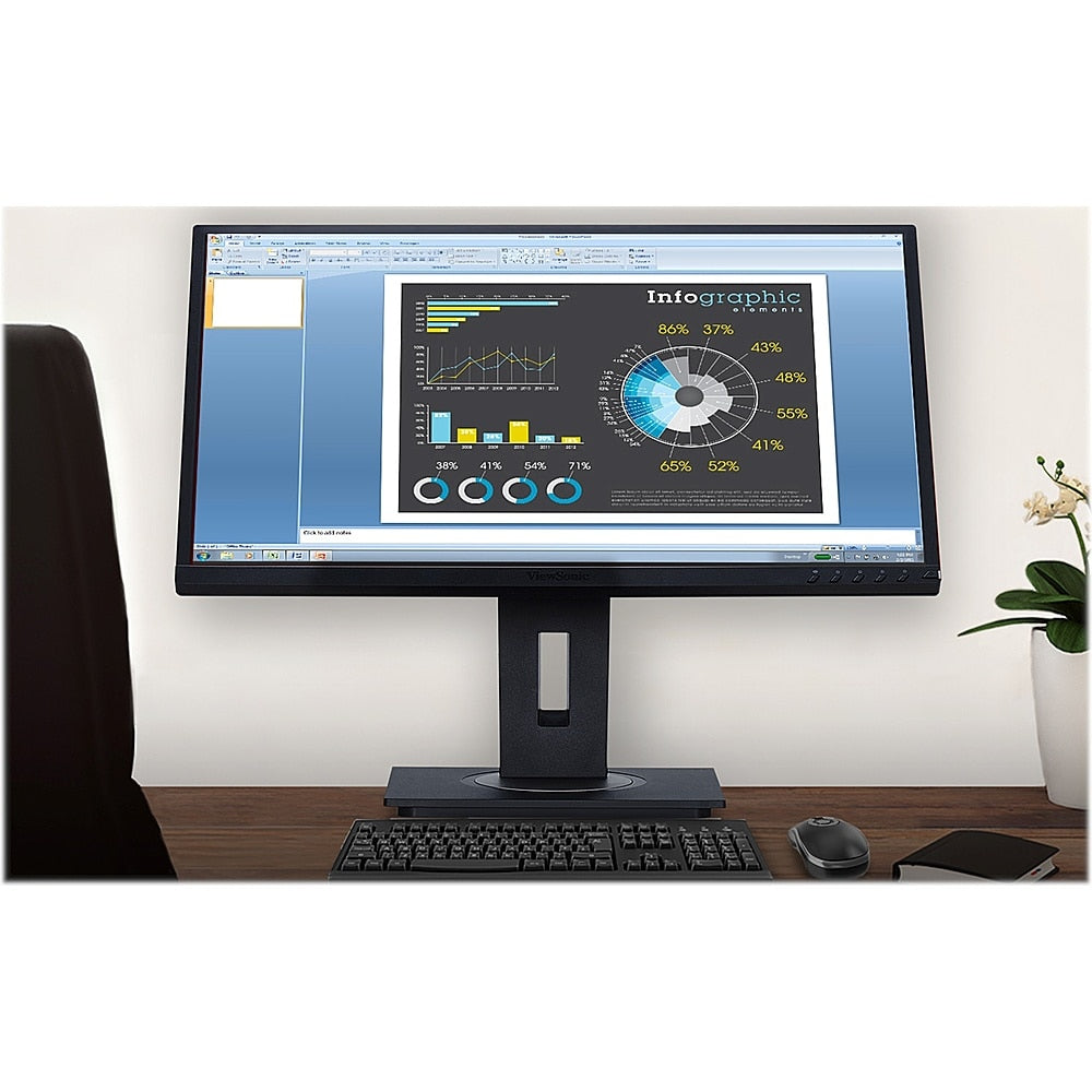 ViewSonic - 23.8 LCD FHD Monitor (DisplayPort VGA, USB, HDMI) - Black_11