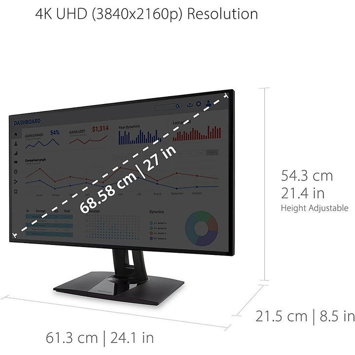ViewSonic - ColorPro 27 LCD 4K UHD Monitor (DisplayPort USB, HDMI) - Black_4