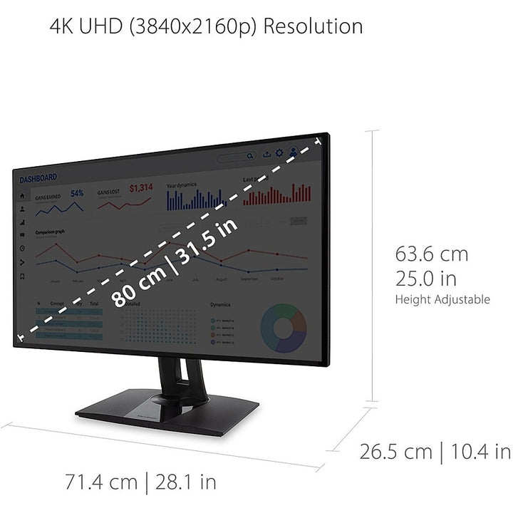ViewSonic - 31.5 LCD 4K UHD Monitor (DisplayPort USB, HDMI) - Black_4